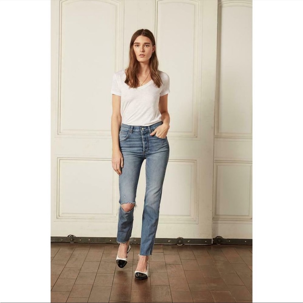 Boyish Dempsey Jeans 26 Distressed High Rise Straight